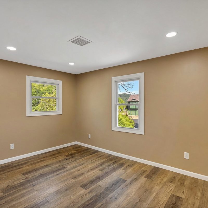 Original listing photo of an empty room with windows